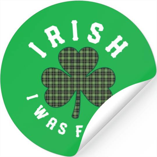 Shamrock Running Irish I Was Faster Stickers