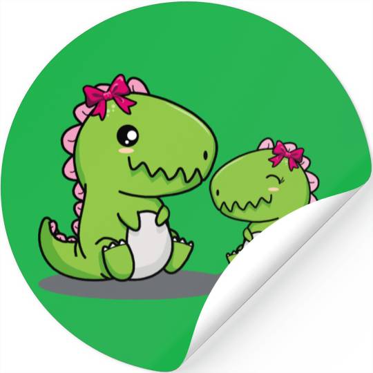 Big sister dino t-rex dinosaur sibling baby girls Stickers