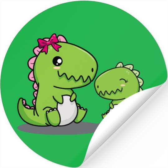 Big sister dino t-rex dinosaur sibling baby girls Stickers