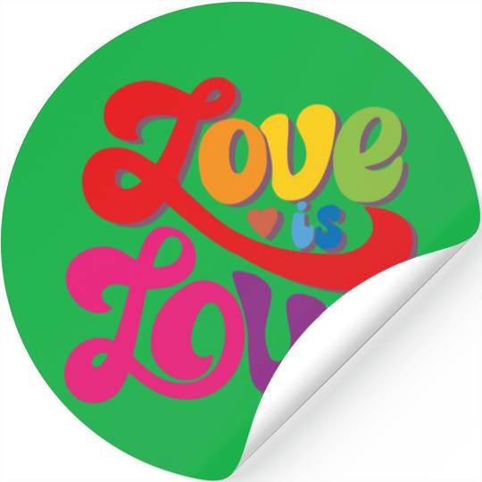 Love is Love LGBT Gay Pride Stickers