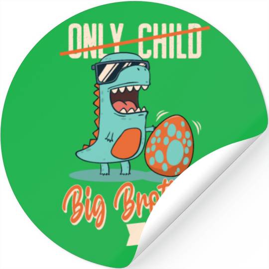 Only Child Dinosaur Baby Egg 2023 Big Brother Stickers