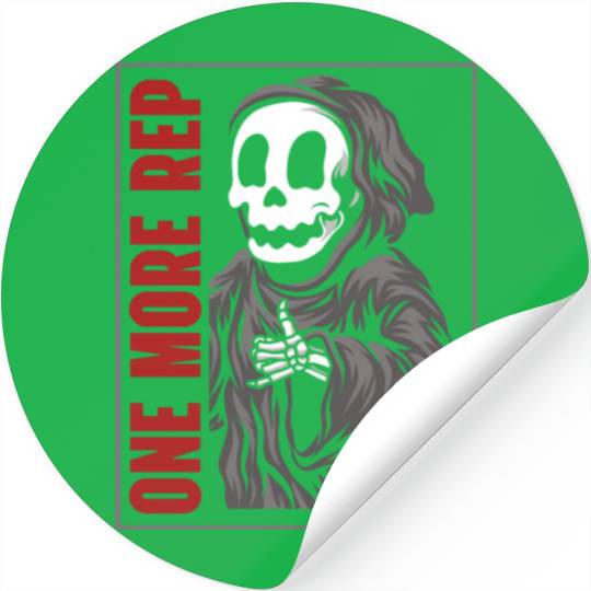 Weightlifting Grim Reaper Gym Workout Humor Stickers