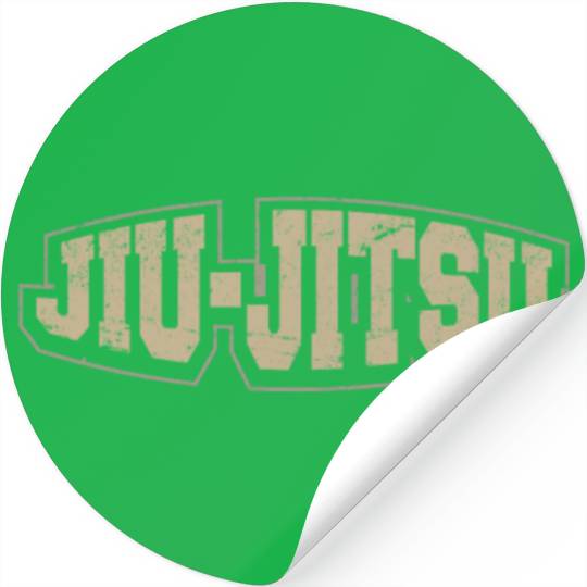 Distressed Look Jiu Jitsu Jiu-Jitsu Practitioners Stickers