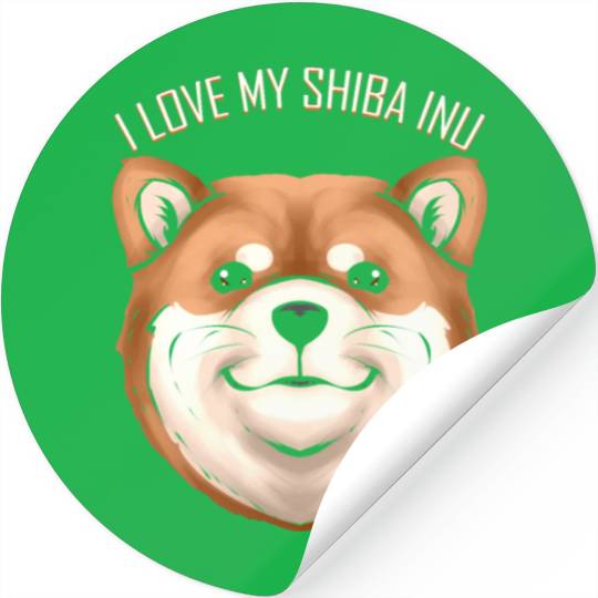 Dog Lover - I Love My Shiba Inu Stickers