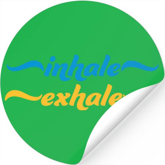 inhale exhale yoga quote Stickers