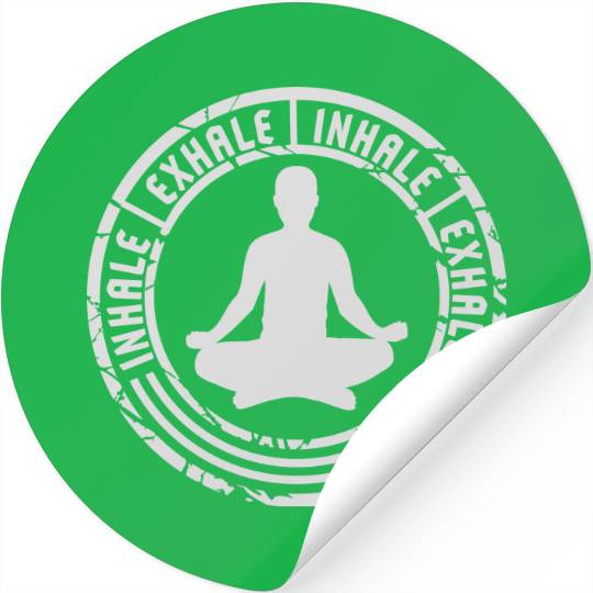 inhale exhale yoga quote Stickers