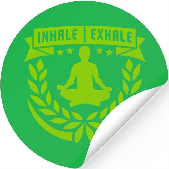 inhale exhale yoga quote Stickers