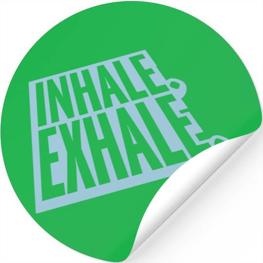 inhale exhale yoga quote Stickers