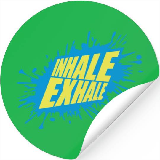 inhale exhale yoga quote Stickers