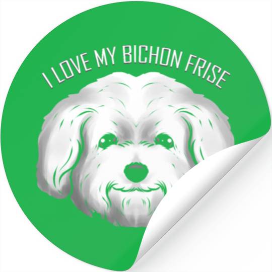 Dog Lover - I Love My Bichon Frise Stickers