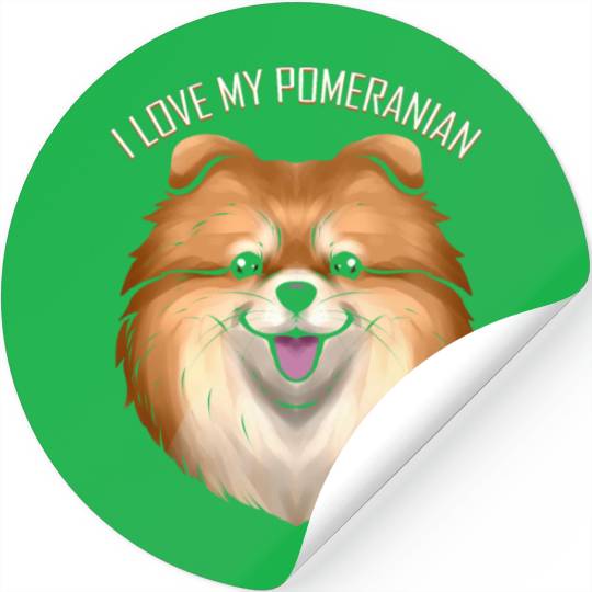 Dog Lover - I Love My Pomeranian Stickers