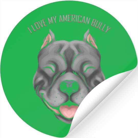 Dog Lover - I Love My American Bully Stickers