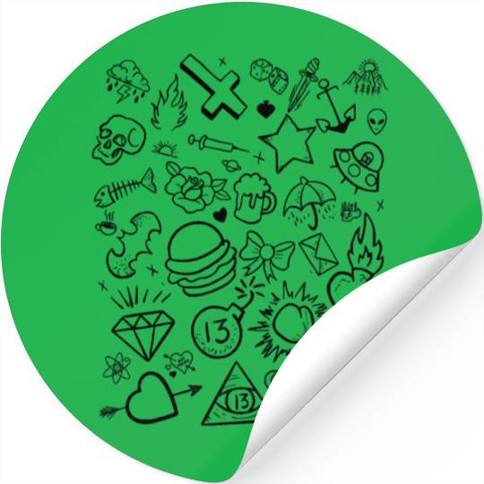 Patchwork Tattoos Stickers