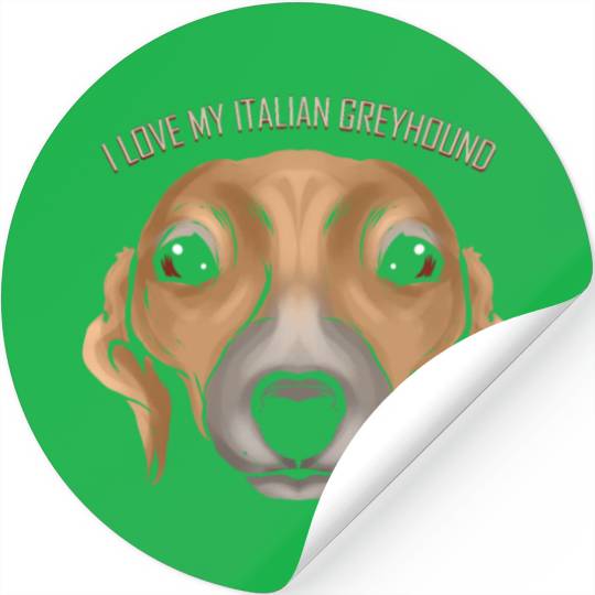 Dog Lover - I Love My Italian Greyhound Stickers