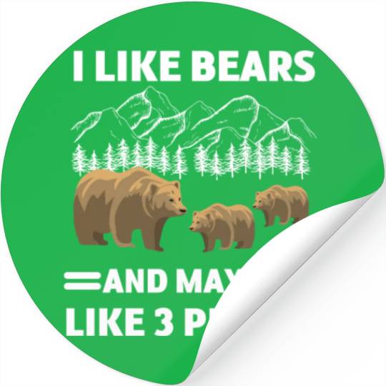 Grizzly Lover Forest Animal Lover Funny Gift Bear Stickers