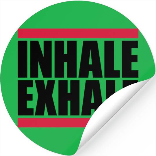 inhale exhale yoga quote Stickers