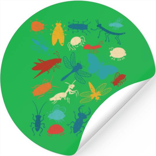 Colorful Insects Boys Girls Bug Lover Stickers