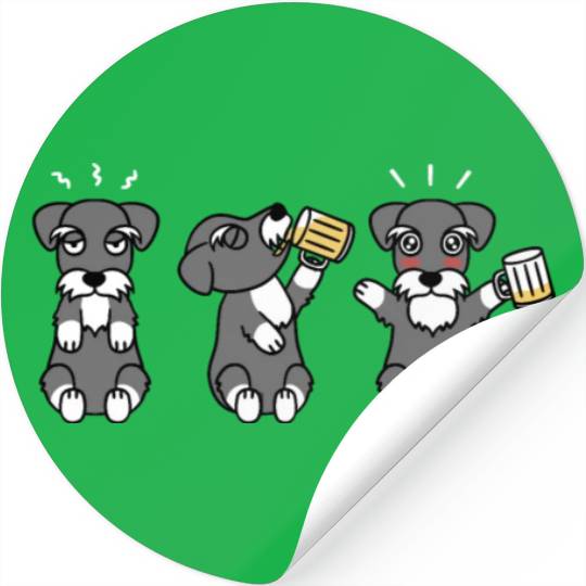 Schnauzer Beer Lover Stickers