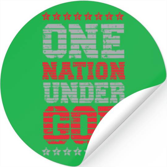 One Nation Under God USA American US America Stickers