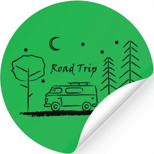 Road trip – your heart beats for camping Stickers