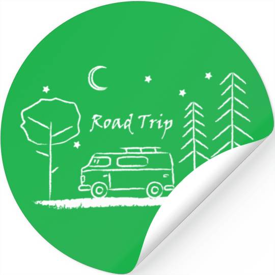 Road trip – your heart beats for camping Stickers