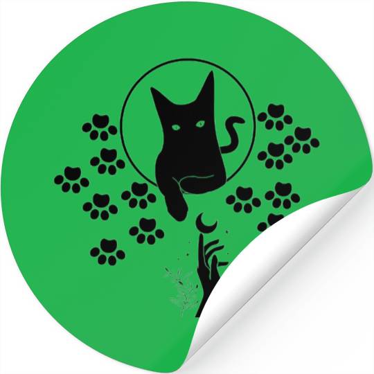 Funny cat Stickers , black pets Stickers