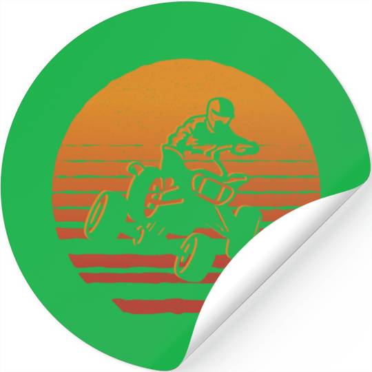Quad Bike Vintage Graphic 4 wheeler ATV Stickers