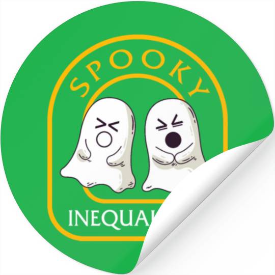 Halloween Math Teacher Stickers, Spooky Inequalities