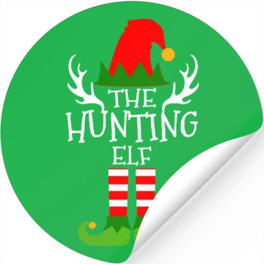The Hunting Elf Group Matching Family Xmas Hunter Stickers