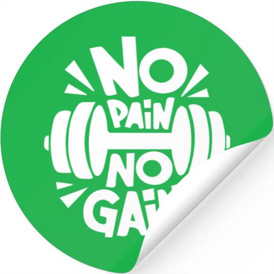 NO PAIN NO GAIN for athlètes Stickers