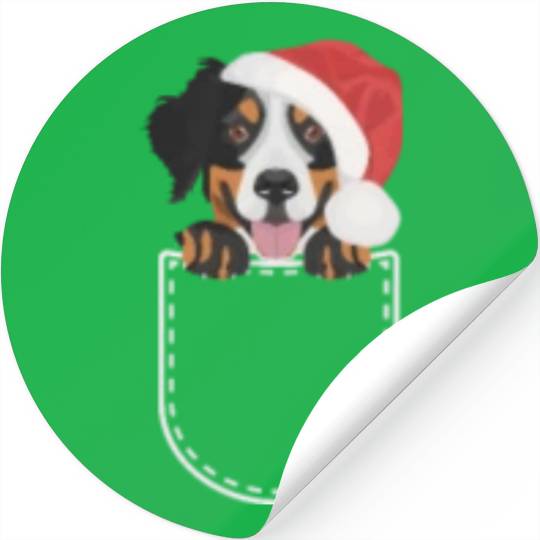 Bernese Mountain Dog Merry Christmas Stickers