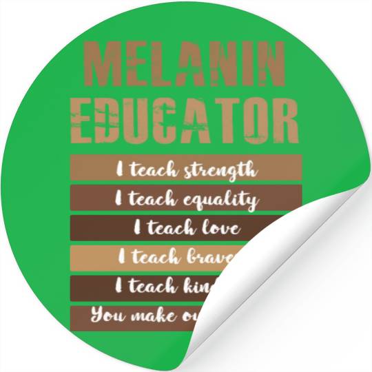 Dope Melanin Teacher Black Teachers Dope Black Edu Stickers