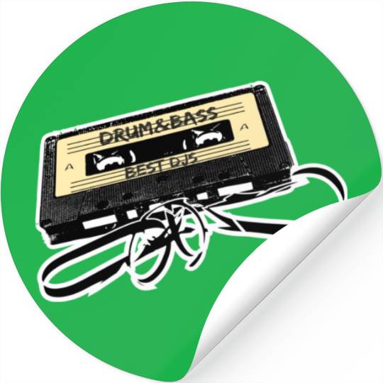 Drum and Bass Music Lover Gift Old Cassette Tape B Stickers