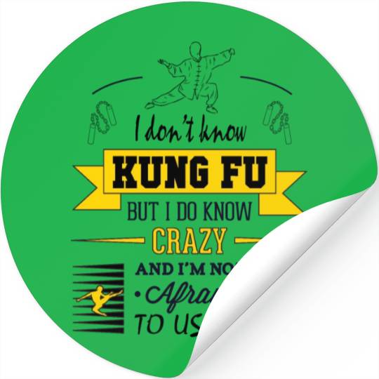Kung fu crazy Stickers