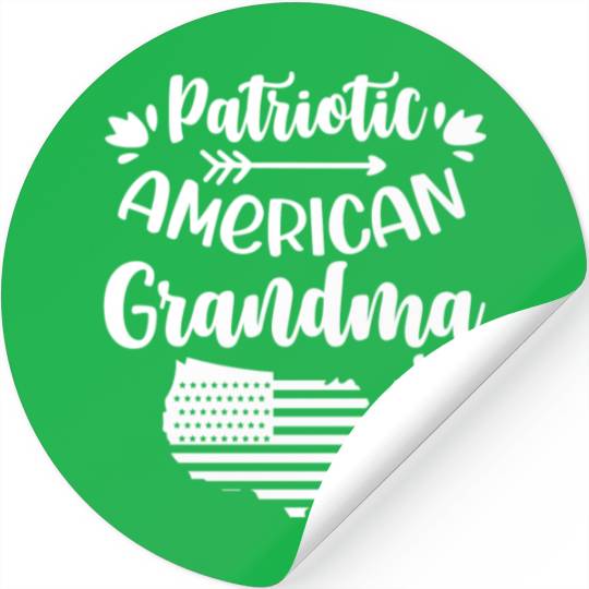 Patriotic American Grandma USA Patriot US Stickers