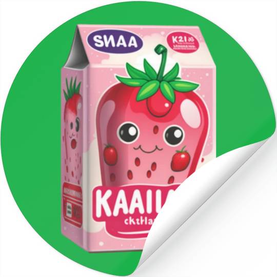 Strawberry Milk Kawaii Stickers