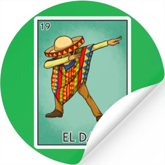 El Dab The Mexican Dab Card Mexican Lottery Card Stickers