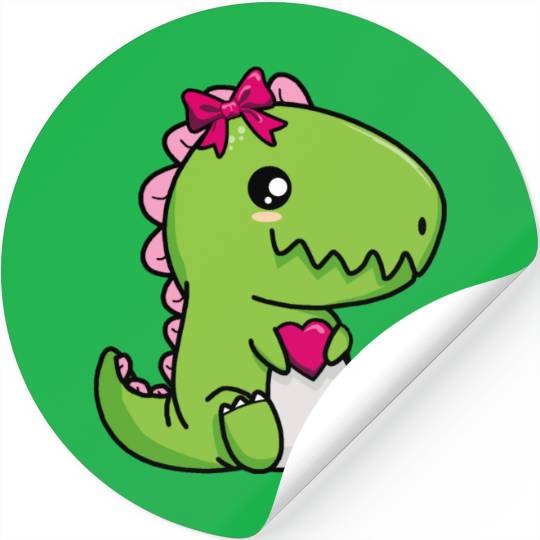 Big sister cute dino siblings boy girl heart love Stickers