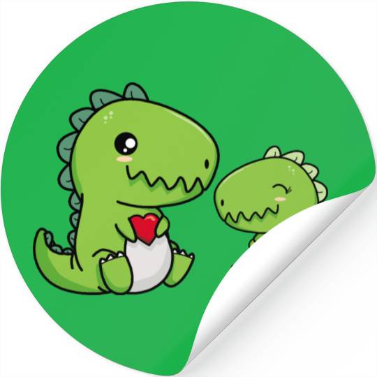 Big sister brother dino siblings boy girl heart Stickers