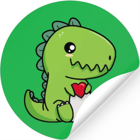 Big sister cute dino siblings boy girl heart love Stickers