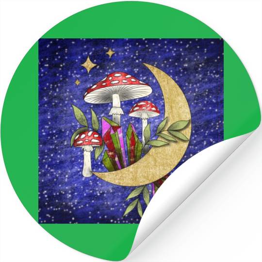 Mushrooms in the moonshine - Format F Stickers