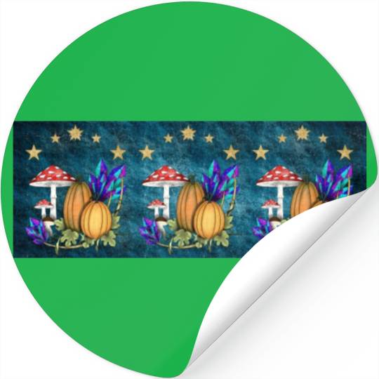 Pumpkins in magic forest - Format E Stickers