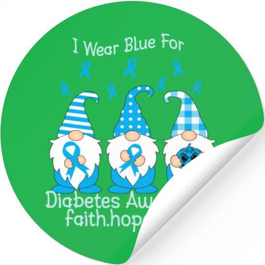 November Diabetes Awareness Month Funny Gnomes Stickers