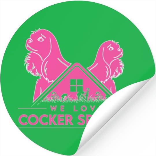 Cocker Spaniels lover pink,Dog lover, pets lover Stickers