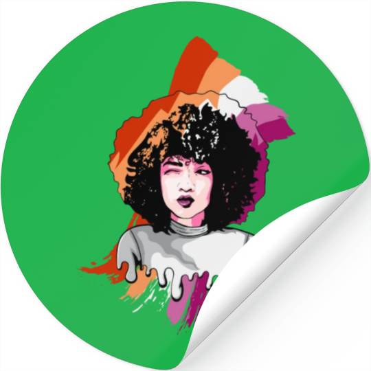 Afro Girl Gay Lesbian Flag Black History Melanin B Stickers