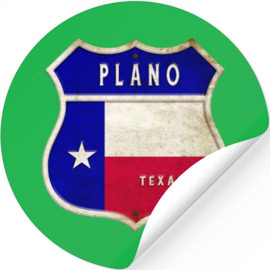 Plano Texas coat of arms flag design Stickers