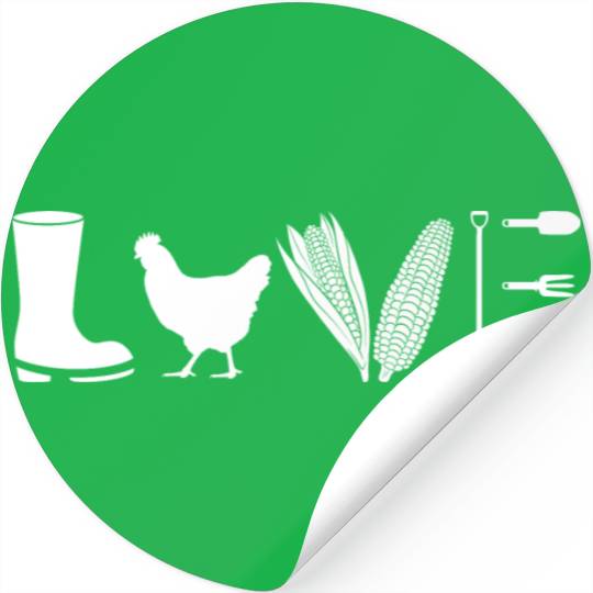 Agriculture Chicken Farming Corn Lover Stickers