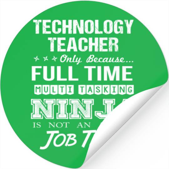 Technology Teacher Stickers - Multitasking Ninja Jo