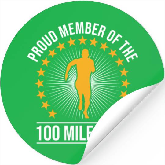 Proud Member Of The 100 Mile Club Ultra Run Trail Stickers