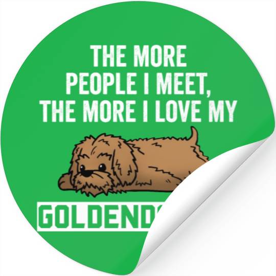 The More I Love My Goldendoodle Stickers